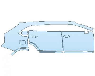 2025 BENTLEY BENTAYGA SPEED REAR QUARTER PANEL & DOORS RIGHT SIDE - PRECUT PPF CLEAR BRA WRAP