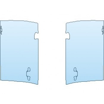 PAINT PROTECTION KIT - 2023 BENTLEY BENTAYGA SPEED DOORS FRONT WITH SPEED EMBLEMS LEFT HAND DRIVE - PRECUT PPF CLEAR BRA WRAP