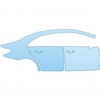 PAINT PROTECTION KIT - 2021 MERCEDES A CLASS AMG A 35 SEDAN REAR QUARTER PANEL AND DOORS RIGHT SIDE - PRECUT PPF CLEAR BRA WRAP