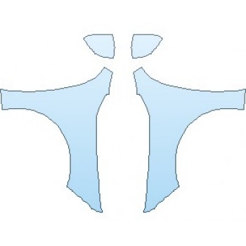 PAINT PROTECTION KIT - 2021 MERCEDES A CLASS AMG A 35 SEDAN FULL FENDERS (WRAPPED EDGES) - PRECUT PPF CLEAR BRA WRAP