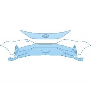 PAINT PROTECTION KIT - 2022 HYUNDAI ELANTRA SEL WITH PREMIUM PACKAGE BUMPER WITH TOW HOLE - PRECUT PPF CLEAR BRA WRAP