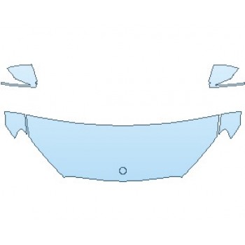 PAINT PROTECTION KIT - 2019 MERCEDES GLC CLASS 300 COUPE HOOD KIT (WRAPPED EDGES) - PRECUT PPF CLEAR BRA WRAP