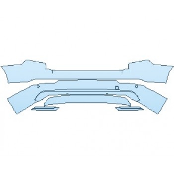 PAINT PROTECTION KIT - 2023 VOLVO XC90 R-DESIGN REAR BUMPER WITH SENSORS - PRECUT PPF CLEAR BRA WRAP