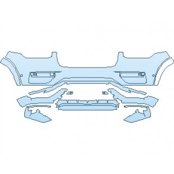 PAINT PROTECTION KIT - 2023 VOLVO XC90 R-DESIGN HYBRID BUMPER WITH SENSORS - PRECUT PPF CLEAR BRA WRAP
