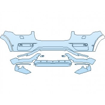 PAINT PROTECTION KIT - 2023 VOLVO XC90 R-DESIGN HYBRID BUMPER WITH WASHERS & SENSORS - PRECUT PPF CLEAR BRA WRAP