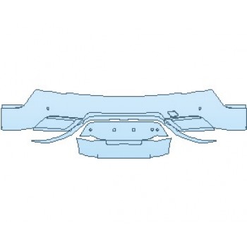 PAINT PROTECTION KIT - 2021 POLESTAR 1 REAR BUMPER WITH SENSORS AND CAMERA - PRECUT PPF CLEAR BRA WRAP