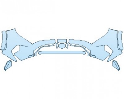 PAINT PROTECTION KIT - 2023 TOYOTA RAV4 PRIME XSE BUMPER WITH TOW HOLES - PRECUT PPF CLEAR BRA WRAP