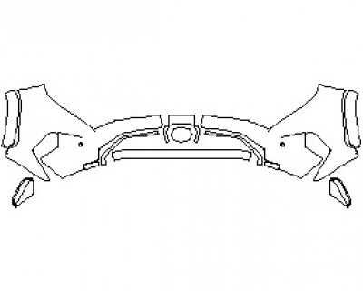 2022 TOYOTA RAV4 PRIME XSE BUMPER WITH TOW HOLES AND SENSORS