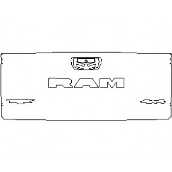 2022 RAM 1500 TRX TAILGATE WITH TRX AND 4X4 EMBLEM