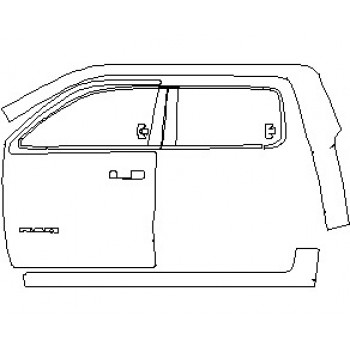 2021 RAM 1500 TRX CREW CAB DOOR SURROUND AND FRONT DOOR LEFT