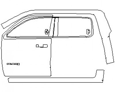 2021 RAM 1500 TRX CREW CAB DOOR SURROUND AND FRONT DOOR LEFT