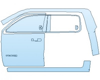 PAINT PROTECTION KIT - 2024 RAM 1500 TRX CREW CAB DOOR SURROUND AND FRONT DOOR LEFT - PRECUT PPF CLEAR BRA WRAP