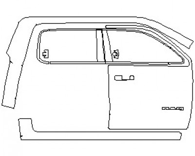 2023 RAM 1500 TRX CREW CAB DOOR SURROUND AND FRONT DOOR RIGHT