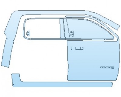 PAINT PROTECTION KIT - 2024 RAM 1500 TRX CREW CAB DOOR SURROUND AND FRONT DOOR RIGHT - PRECUT PPF CLEAR BRA WRAP