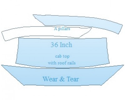 PAINT PROTECTION KIT - 2023 TOYOTA COROLLA CROSS L COMMON WEAR AREA KIT WITH ROOF RAILS - PRECUT PPF CLEAR BRA WRAP