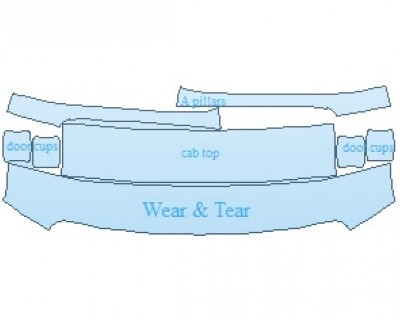 PAINT PROTECTION KIT - 2022 GMC CANYON ELEVATION STANDARD COMMON WEAR AREA KIT - PRECUT PPF CLEAR BRA WRAP