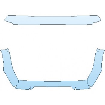 PAINT PROTECTION KIT - 2022 GMC CANYON ELEVATION STANDARD GRILLE SURROUND - PRECUT PPF CLEAR BRA WRAP