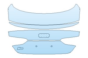 2023 AUDI A5 S LINE SPORTBACK REAR DECK LID WITH S5 EMBLEM