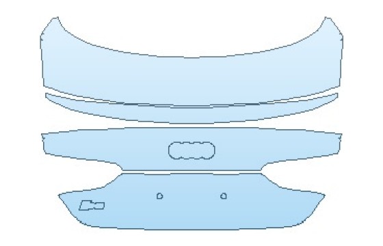 Precut PPF Kit – Clear Bra Paint Protection Film PAINT PROTECTION KIT - 2023 AUDI A5 S LINE SPORTBACK REAR DECK LID WITH S5 EMBLEM - PRECUT PPF CLEAR BRA WRAP