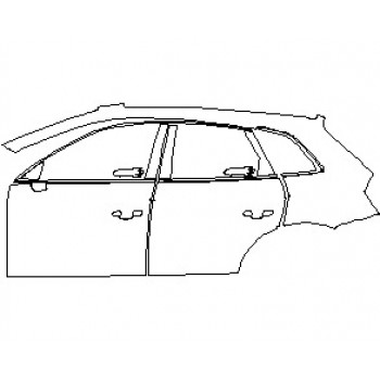 2024 AUDI SQ5 PREMIUM TFSI SUV REAR QUARTER PANEL DOORS AND WINDOW TRIM LEFT SIDE