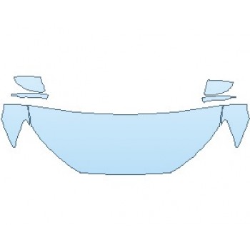 PAINT PROTECTION KIT - 2022 AUDI S3 PREMIUM HOOD (NO WRAPPED EDGES) - PRECUT PPF CLEAR BRA WRAP