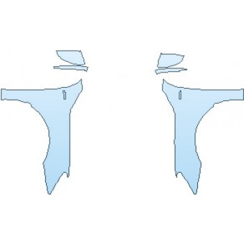 PAINT PROTECTION KIT - 2022 AUDI S3 PREMIUM PLUS FULL FENDERS WITH S LINE EMBLEM (NO WRAPPED EDGES) - PRECUT PPF CLEAR BRA WRAP