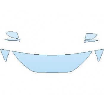 PAINT PROTECTION KIT - 2022 AUDI S3 PREMIUM HOOD 18 INCH (NO WRAPPED EDGES) - PRECUT PPF CLEAR BRA WRAP