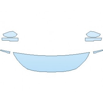 PAINT PROTECTION KIT - 2021 MITSUBISHI ECLIPSE CROSS LE LIMITED EDITION HOOD 18 INCH (WRAPPED EDGES) - PRECUT PPF CLEAR BRA WRAP