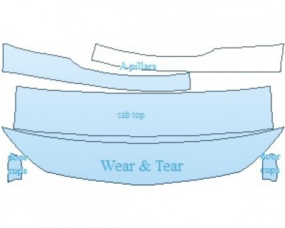2025 CHEVROLET CITY EXPRESS WITH APPEARANCE PKG COMMON WEAR AREA KIT - PRECUT PPF CLEAR BRA WRAP