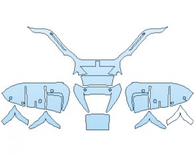 PAINT PROTECTION KIT - 2022 FERRARI F8 SPIDER REAR DIFFUSER WITH SENSORS - PRECUT PPF CLEAR BRA WRAP