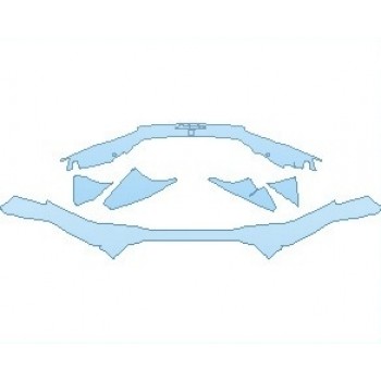 PAINT PROTECTION KIT - 2022 LAMBORGHINI AVENTADOR SVJ ROADSTER REAR BUMPER - PRECUT PPF CLEAR BRA WRAP