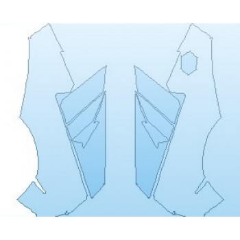 PAINT PROTECTION KIT - 2022 LAMBORGHINI AVENTADOR SVJ ROADSTER REAR QUARTER PANELS - PRECUT PPF CLEAR BRA WRAP