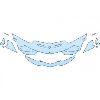 PAINT PROTECTION KIT - 2022 LAMBORGHINI AVENTADOR SVJ ROADSTER BUMPER - PRECUT PPF CLEAR BRA WRAP