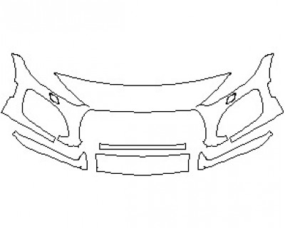 2022 JAGUAR F-TYPE R-DYNAMIC CONVERTIBLE BUMPER WITH WASHERS