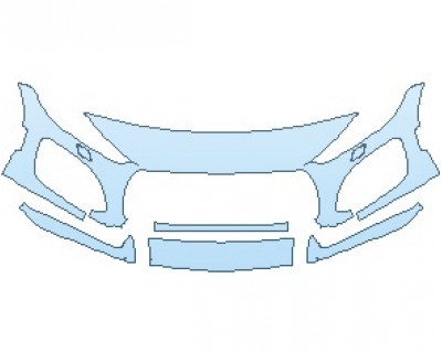 PAINT PROTECTION KIT - 2021 JAGUAR F-TYPE FIRST EDITION CONVERTIBLE BUMPER WITH WASHERS - PRECUT PPF CLEAR BRA WRAP