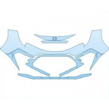 PAINT PROTECTION KIT - 2022 TOYOTA COROLLA SE SEDAN BUMPER WITH TOW HOLES - PRECUT PPF CLEAR BRA WRAP