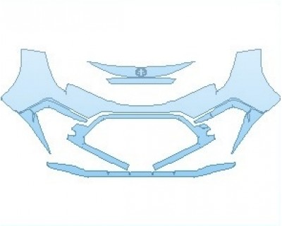 PAINT PROTECTION KIT - 2023 TOYOTA COROLLA SE SEDAN BUMPER WITH TOW HOLES - PRECUT PPF CLEAR BRA WRAP
