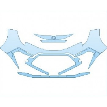 PAINT PROTECTION KIT - 2023 TOYOTA COROLLA SE SEDAN BUMPER WITHOUT TOW HOLES - PRECUT PPF CLEAR BRA WRAP