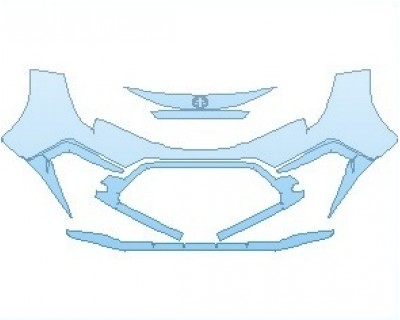 PAINT PROTECTION KIT - 2023 TOYOTA COROLLA SE SEDAN BUMPER WITHOUT TOW HOLES - PRECUT PPF CLEAR BRA WRAP