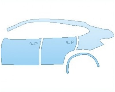 PAINT PROTECTION KIT - 2024 BMW X4 M REAR QUARTER PANEL & DOORS LEFT SIDE - PRECUT PPF CLEAR BRA WRAP