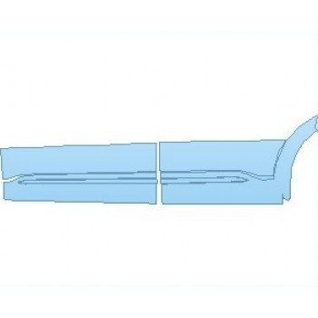 PAINT PROTECTION KIT - 2023 KIA SORENTO S ROCKER PANELS LEFT SIDE - PRECUT PPF CLEAR BRA WRAP