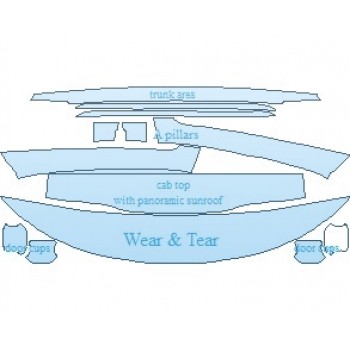 PAINT PROTECTION KIT - 2023 KIA SORENTO S COMMON WEAR AREA KIT WITH PANORAMIC SUNROOF - PRECUT PPF CLEAR BRA WRAP