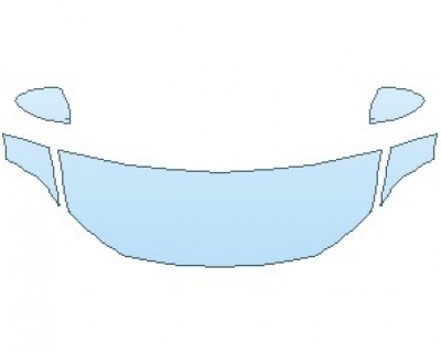 PAINT PROTECTION KIT - 2022 VOLKSWAGEN JETTA SEL HOOD (NO WRAPPED EDGES) - PRECUT PPF CLEAR BRA WRAP