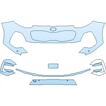PAINT PROTECTION KIT - 2022 KIA SPORTAGE SX TURBO FWD BUMPER WITH SENSORS - PRECUT PPF CLEAR BRA WRAP