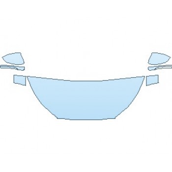 PAINT PROTECTION KIT - 2021 HYUNDAI TUCSON SEL HOOD (WRAPPED EDGES) - PRECUT PPF CLEAR BRA WRAP