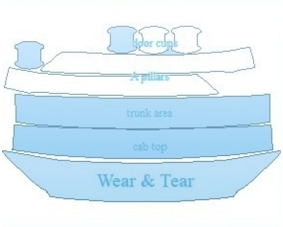 Precut PPF Kit – Clear Bra Paint Protection Film PAINT PROTECTION KIT - 2021 HYUNDAI TUCSON SE COMMON WEAR AREA KIT - PRECUT PPF CLEAR BRA WRAP