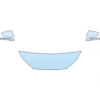 PAINT PROTECTION KIT - 2021 HYUNDAI TUCSON VALUE HOOD 18 INCH (WRAPPED EDGES) - PRECUT PPF CLEAR BRA WRAP