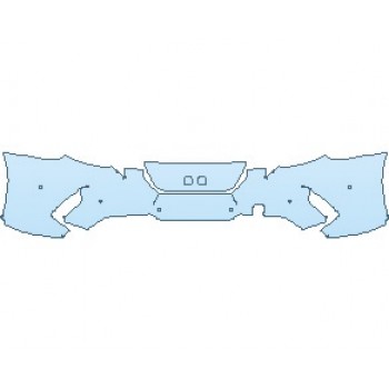 PAINT PROTECTION KIT - 2023 BMW M8 BASE COUPE REAR BUMPER WITH SENSORS - PRECUT PPF CLEAR BRA WRAP