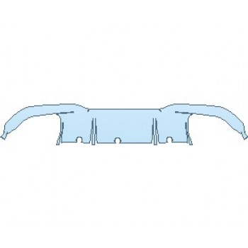 PAINT PROTECTION KIT - 2023 BMW M8 COMPETITION COUPE REAR DIFFUSER - PRECUT PPF CLEAR BRA WRAP