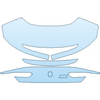 PAINT PROTECTION KIT - 2023 BMW M8 COMPETITION COUPE REAR DECK LID WITH M8 COMPETITION EMBLEM - PRECUT PPF CLEAR BRA WRAP